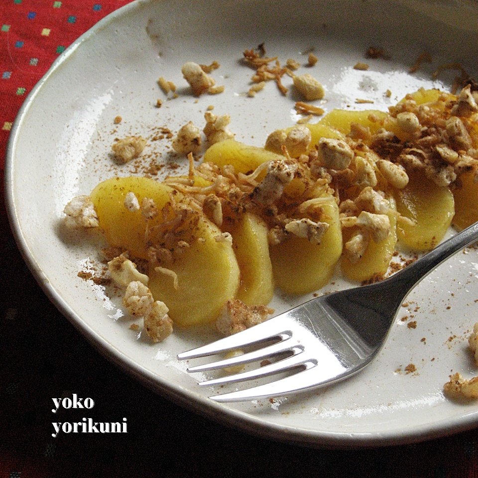 レシピ 超簡単フライパンで作る焼き林檎 よりどころ Yoridocoro